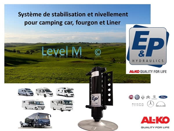 Verins EP hydraulics, stabilisation camping-car, Aveyron